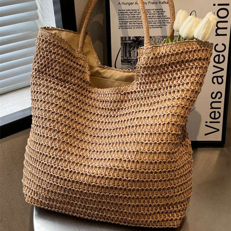 Canvas Single Shoulder Bag | Chic & Spacious Summer Tote - HalleBeauty
